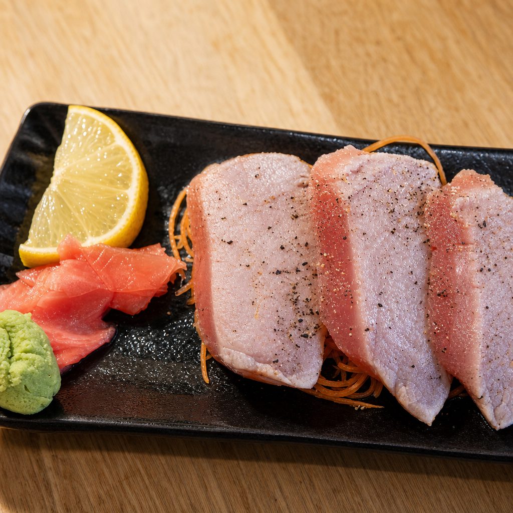 Pepper Tuna Sashimi.