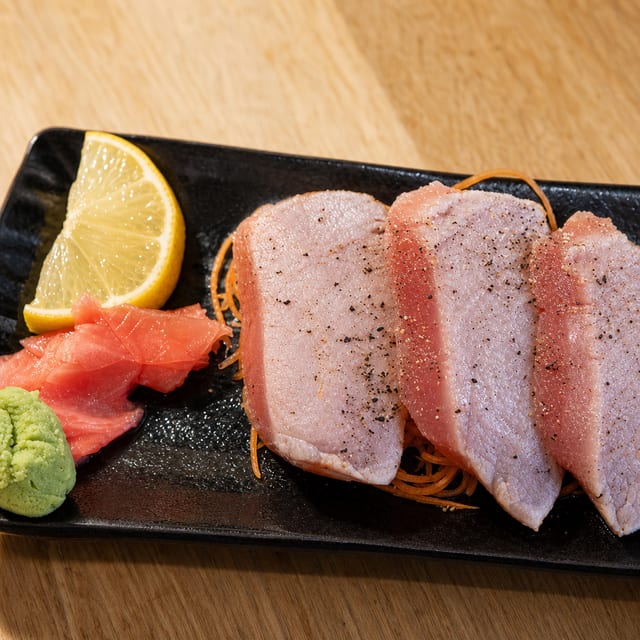 Pepper Tuna Sashimi.