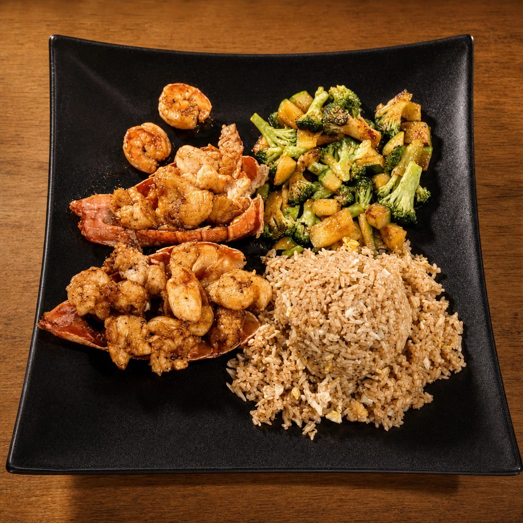 Hibachi Lobster Tails.