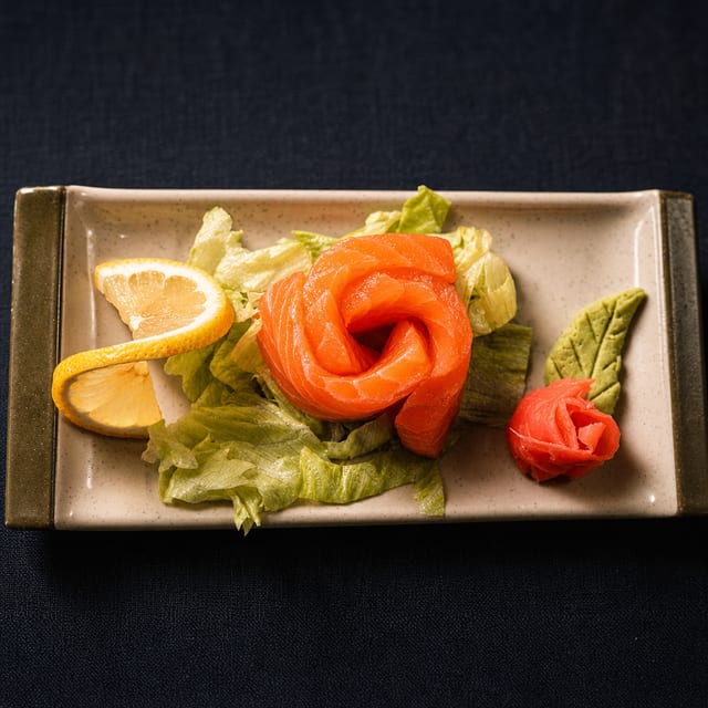Smoked Salmon Sashimi.