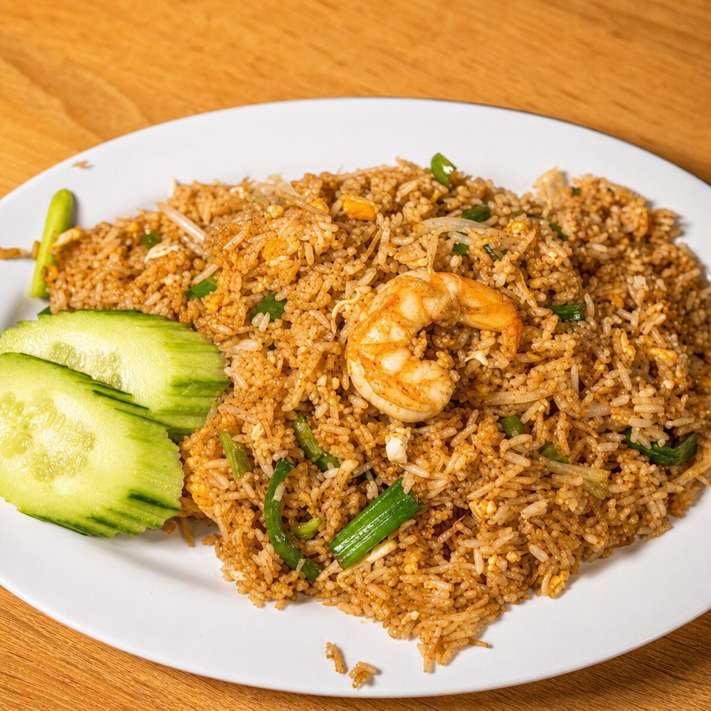 Immitation Crab Meat Fried Rice.
